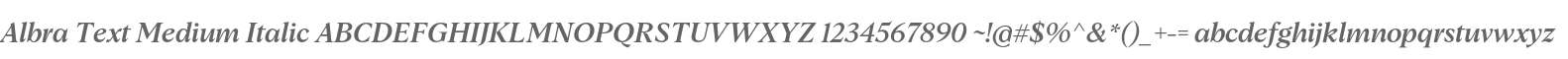 Albra Text Medium Italic