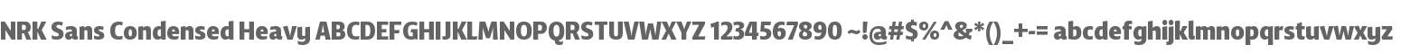 NRK Sans Condensed Heavy