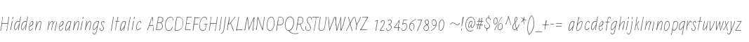 Hidden meanings Italic