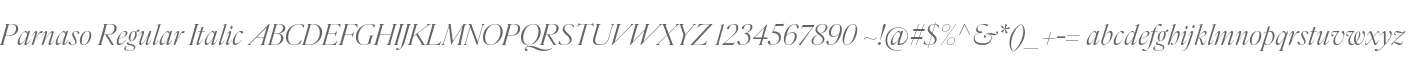 Parnaso Regular Italic