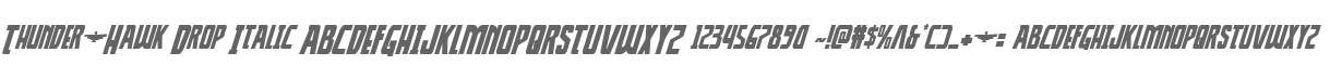 Thunder-Hawk Drop Italic