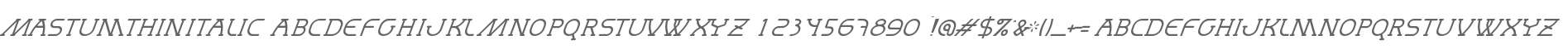 MastumThinItalic