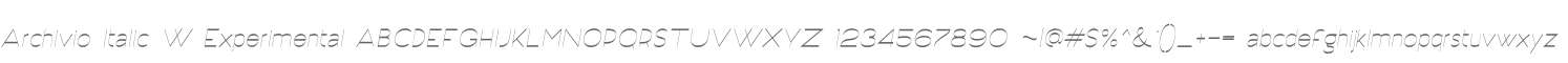 Archivio Italic W Experimental