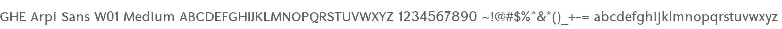 GHE Arpi Sans W01 Medium