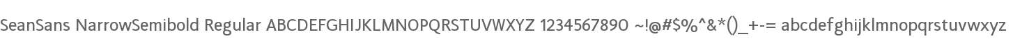 SeanSans NarrowSemibold Regular