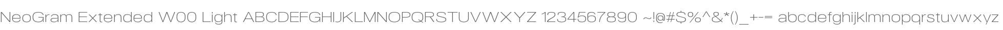 NeoGram Extended W00 Light