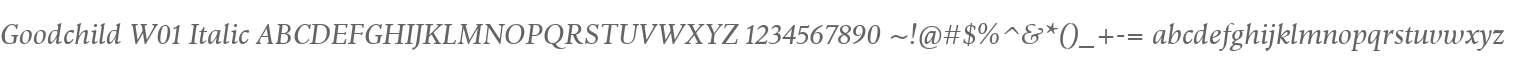 Goodchild W01 Italic