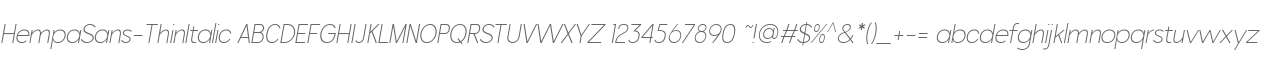 Hempa Sans Thin Ita
