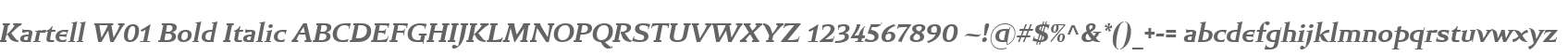 Kartell W01 Bold Italic