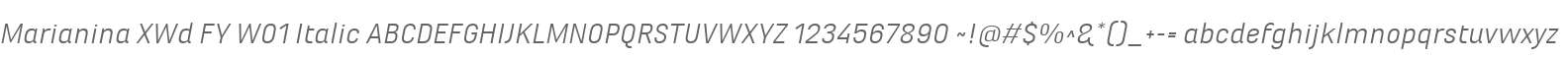 Marianina XWd FY W01 Italic