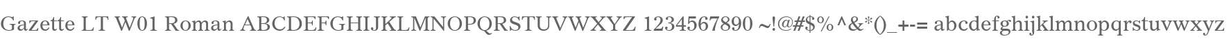 Gazette LT W01 Roman