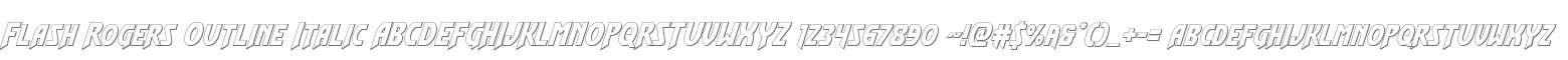 Flash Rogers Outline Italic