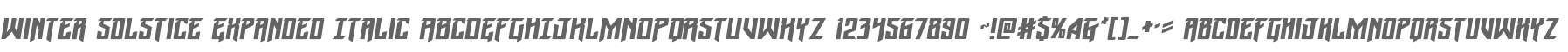 Winter Solstice Expanded Italic