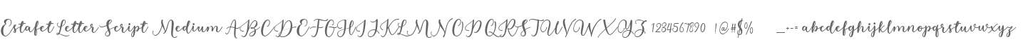 Estafet Letter Script Medium