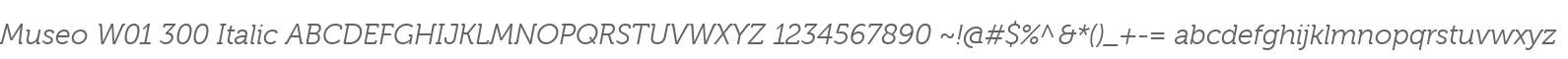 Museo W01 300 Italic