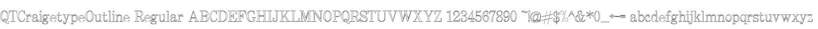 QTCraigetypeOutline Regular