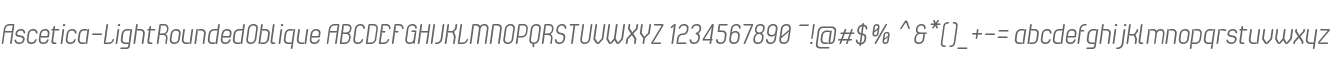 Ascetica Light Rounded Oblique