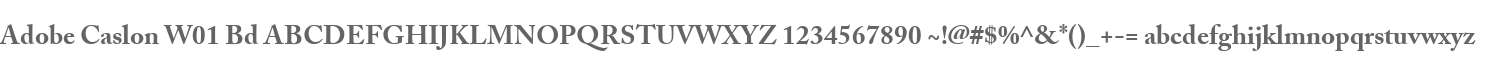 Adobe Caslon W01 Bd