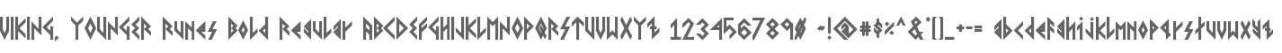 VIKING, YOUNGER Runes Bold Regular