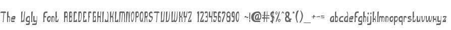 The Ugly font