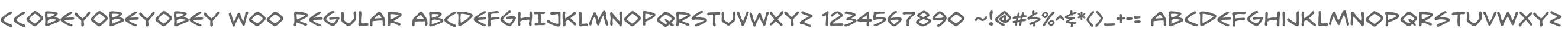 CCObeyObeyObey W00 Regular