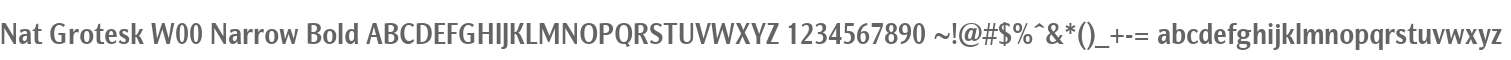Nat Grotesk W00 Narrow Bold
