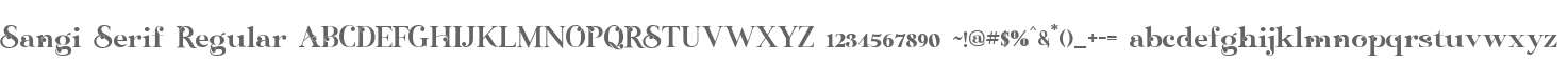 Sangi Serif Regular