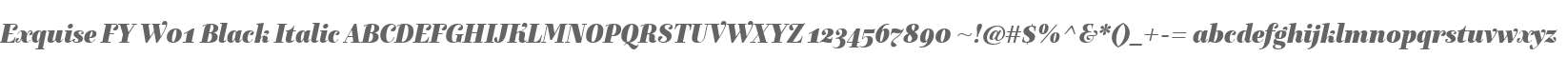Exquise FY W01 Black Italic