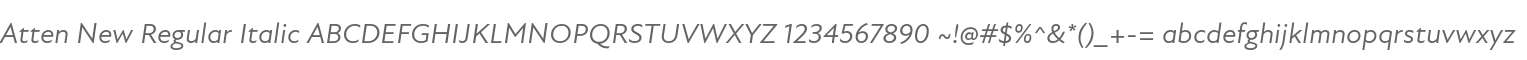 Atten New Regular Italic