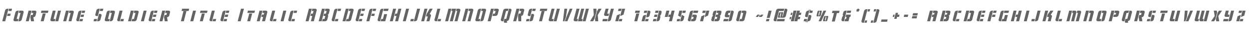 Fortune Soldier Title Italic