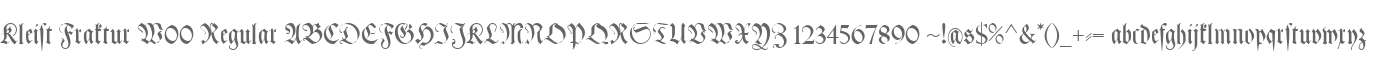 Kleist Fraktur W00 Regular