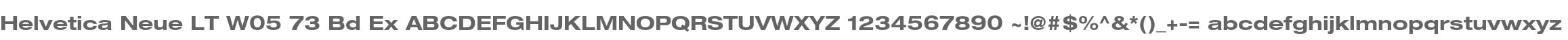 Helvetica Neue LT W05 73 Bd Ex