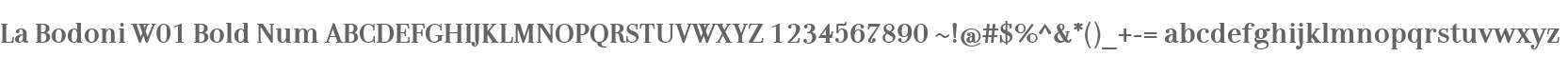 La Bodoni W01 Bold Num