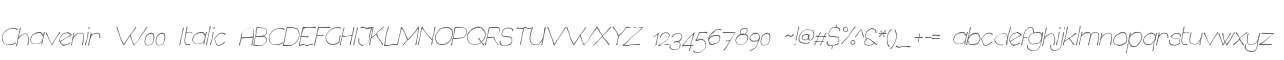 Chavenir W00 Italic