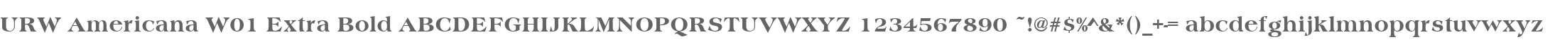 URW Americana W01 Extra Bold