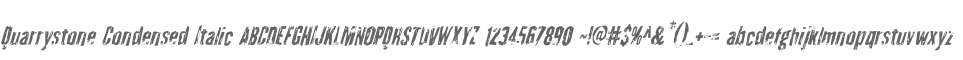 Quarrystone Condensed Italic