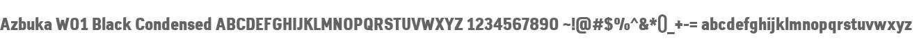Azbuka W01 Black Condensed