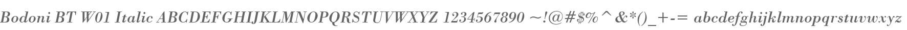 Bodoni BT W01 Italic
