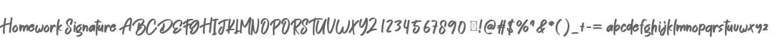 Homework Signature