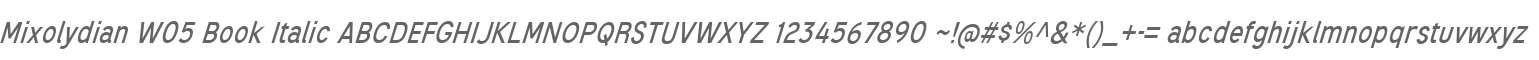 Mixolydian W05 Book Italic