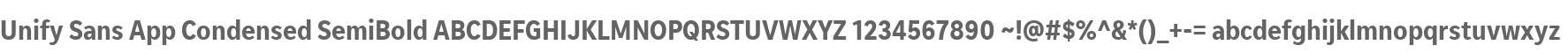 Unify Sans App Condensed SemiBold
