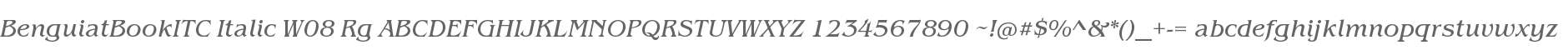 BenguiatBookITC Italic W08 Rg