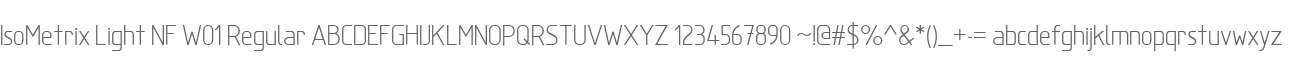 IsoMetrix Light NF W01 Regular