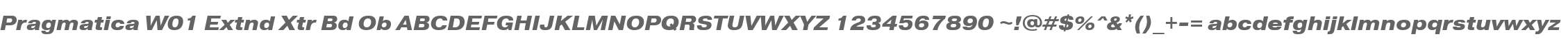 Pragmatica W01 Extnd Xtr Bd Ob