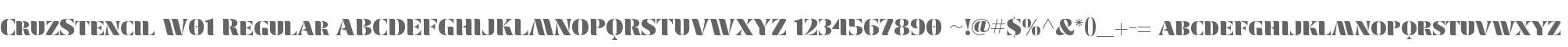 CruzStencil W01 Regular