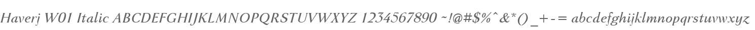 Haverj W01 Italic