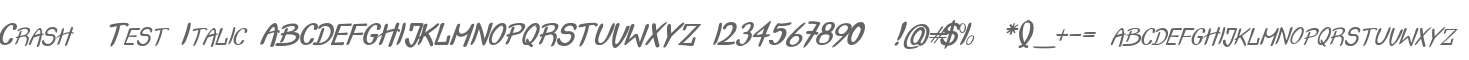 Crash  Test Italic