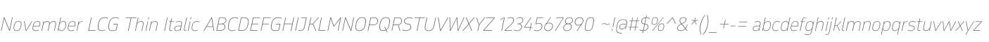 November LCG Thin Italic