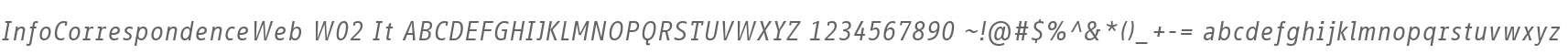 InfoCorrespondenceWeb W02 It