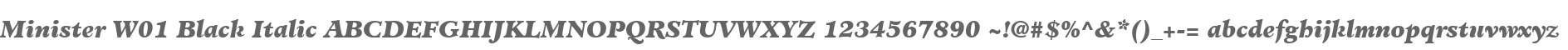 Minister W01 Black Italic